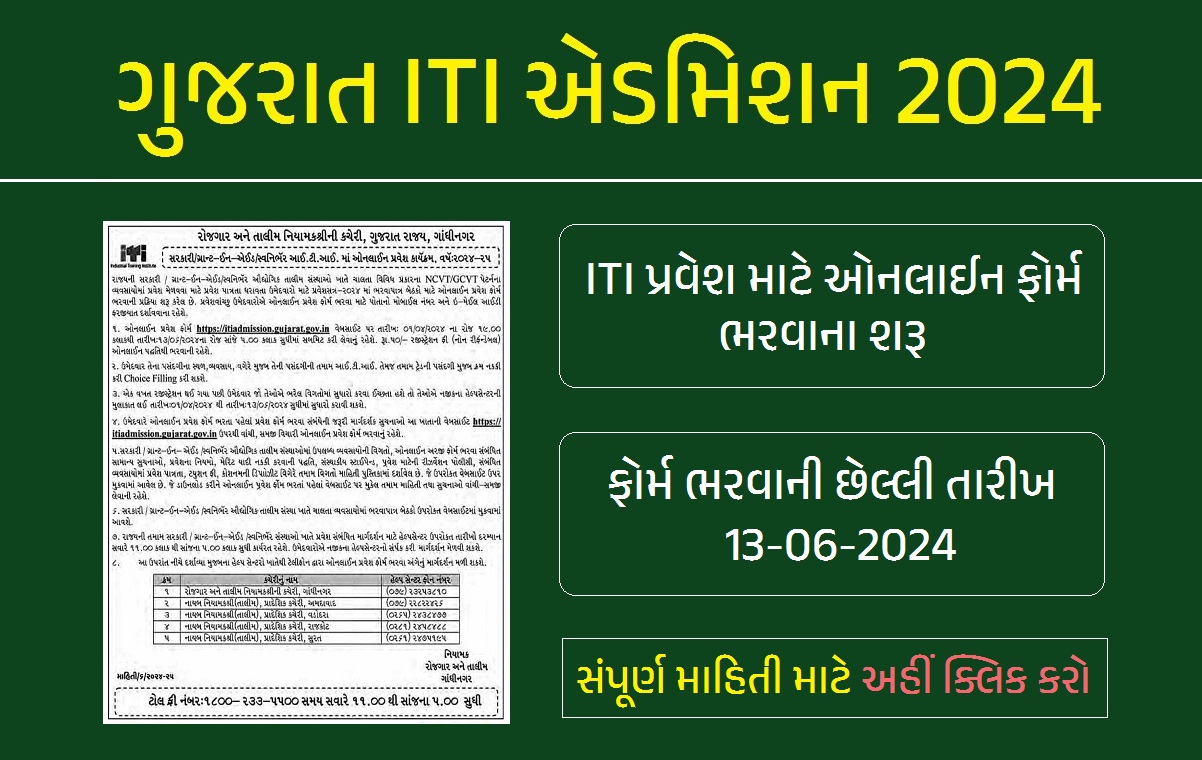Gujarat ITI Admission 2024-25