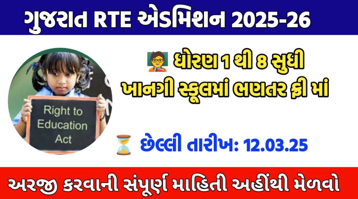 Gujarat RTE Admission 2025-26